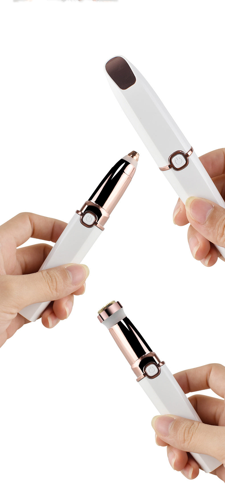 Pkalq USB Rechargeable Portable Electric Eyebrow Trimmer Pen for Women, Painless Precision Eyebrow Shaver Razor Tool for Face, Fingers, Legs, Mouth