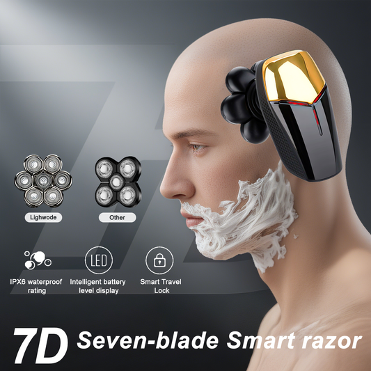 Pkalq Head Shavers for Bald Men: 5-in-1 Electric Razor - IPX6 Waterproof Shaving Grooming Kit for Balder - Turbo Speed & Precision Blades