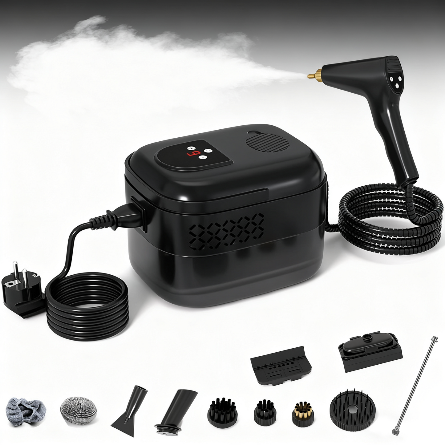 1500W High-Pressure Handheld Steam Cleaner - 221°F Fast Heating & Portable Steam Cleaning for Home , Bathrooms, Car Interiors Eliminates Pet Hair, Allergens, Stubborn Grime