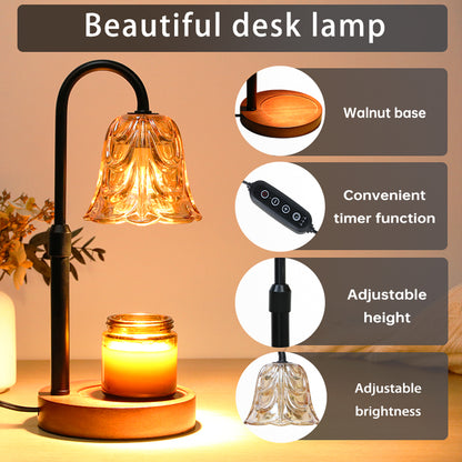 PKALQ Candle Warmer Lamp with Timer Dimmable, Birthday Gifts for Women Mom, House Warming Gifts New Home Decor, Wax Melt Warmer for Jar Candles with 2 Bulbs