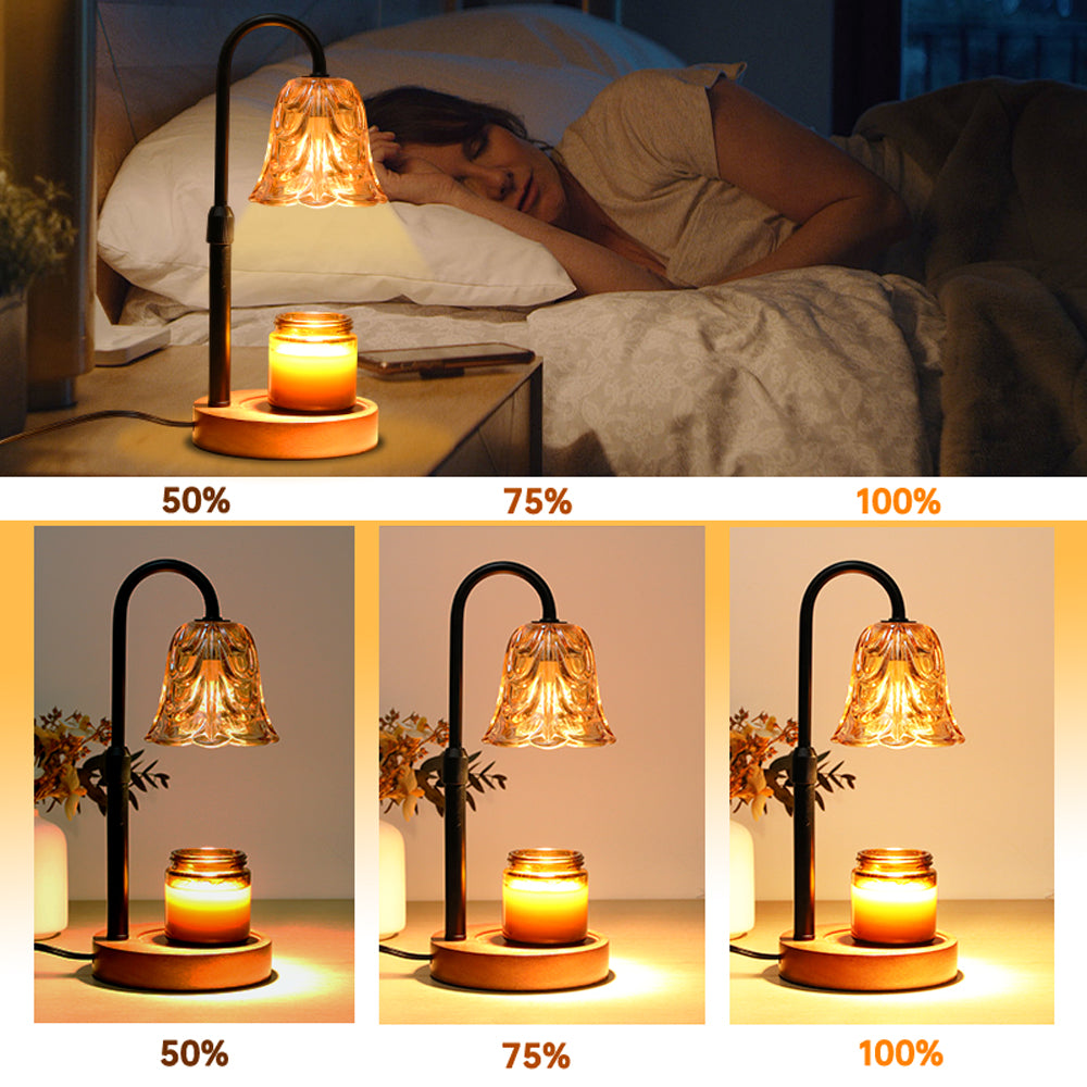 PKALQ Candle Warmer Lamp with Timer Dimmable, Birthday Gifts for Women Mom, House Warming Gifts New Home Decor, Wax Melt Warmer for Jar Candles with 2 Bulbs