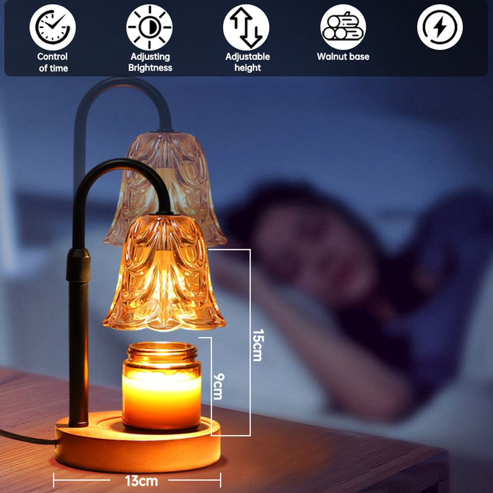 PKALQ Candle Warmer Lamp with Timer Dimmable, Birthday Gifts for Women Mom, House Warming Gifts New Home Decor, Wax Melt Warmer for Jar Candles with 2 Bulbs