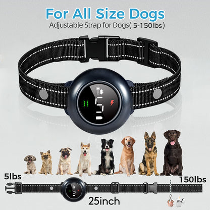 Pkalq 2-in-1 Dog Shock Collar & Dog Bark Collar - Smart Anti Barking Dog Training Collar with 5 Adjustable Sensitivity & 3300FT Remote for All Breeds IP67 Waterproof E-Collar
