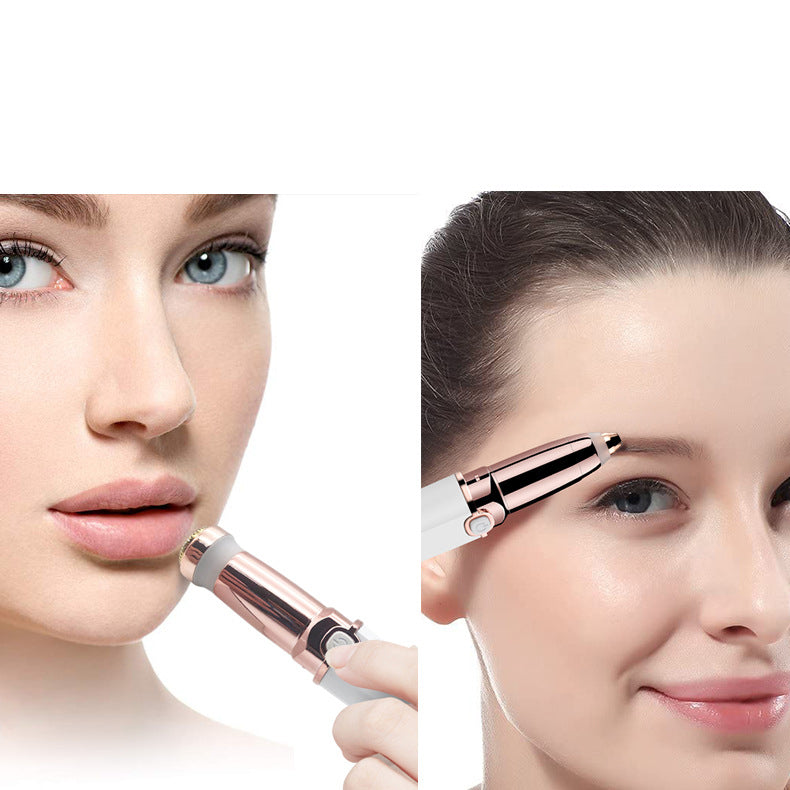 Pkalq USB Rechargeable Portable Electric Eyebrow Trimmer Pen for Women, Painless Precision Eyebrow Shaver Razor Tool for Face, Fingers, Legs, Mouth