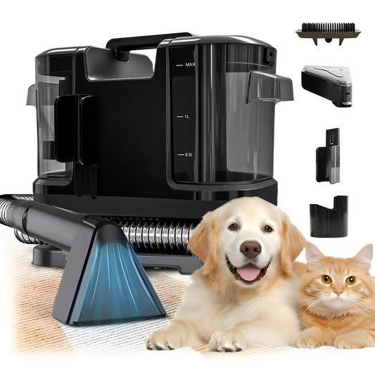 PKALQ Portable Carpet Cleaner Machine ; Multi-functional Deep Cleaning with Powerful Suction for Home, Car & Pet Areas, Ideal for Pet Owners and Busy Families