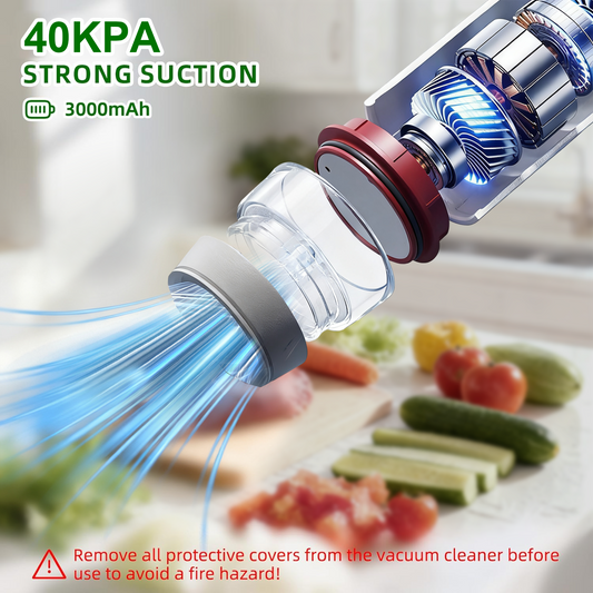 PKALQ Food Saver Vacuum Sealer Machine with 30 Reusable Bags, Eco Friendly Design, One-Touch Operation, for Home Kitchen/Camping, Ideal for Eco-Conscious Families & Meal Preppers