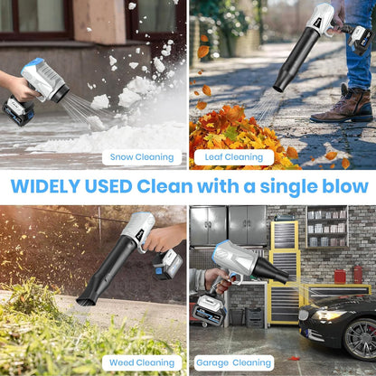 2025 Upgraded Leaf Blower Cordless - 800,000 RPM with 2 x 4.0Ah Batteries and Charger Electric Blowers for Lawn Care Yard Garage Leaves Dust or Snow Outdoor Tidying Portable Leaf Blower