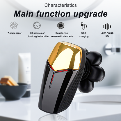 Pkalq Head Shavers for Bald Men: 5-in-1 Electric Razor - IPX6 Waterproof Shaving Grooming Kit for Balder - Turbo Speed & Precision Blades