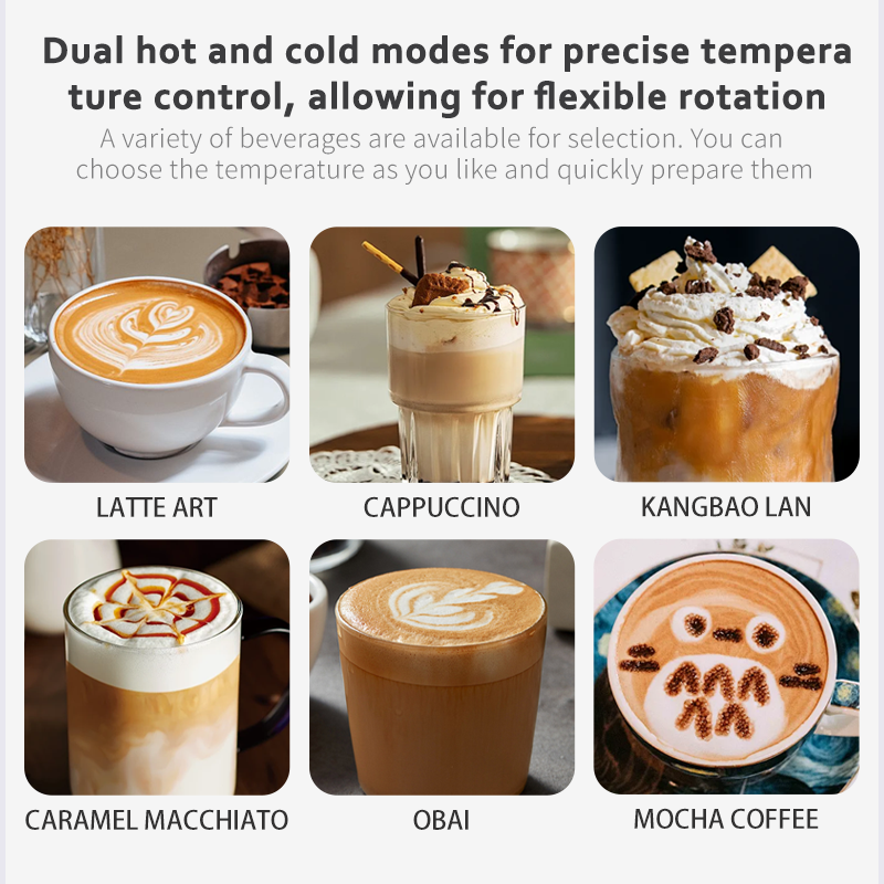 Pkalq Milk Frother, 4-in-1 Electric Milk Steamer, 15oz/430ml Automatic Hot and Cold Foam Maker and Milk Warmer for Latte, Cappuccinos, Macchiato, From the Makers of Instant 500W, Black