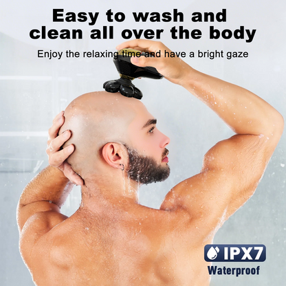Pkalq Head Shavers for Bald Men: 5-in-1 Electric Razor - IPX6 Waterproof Shaving Grooming Kit for Balder - Turbo Speed & Precision Blades