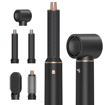 Hair Dryer Brush Set, 5 in 1 Hot Air Brush, Drying, Volumizer Hair Styling Tools, Black