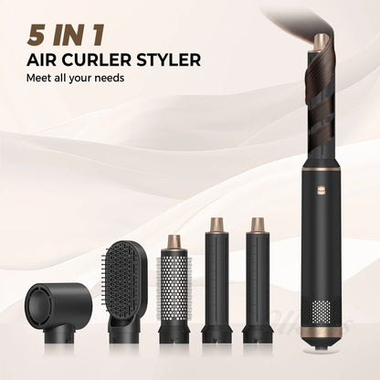 Hair Dryer Brush Set, 5 in 1 Hot Air Brush, Drying, Volumizer Hair Styling Tools, Black