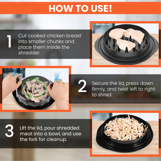 Chicken Shredder Large Chicken Breast Shredder Tool , Visible Meat Shredder Machine, Strong Anti-Slip Strip, Ergonomic Handle, BPA Free, Suitable for Pork Beef Chicken