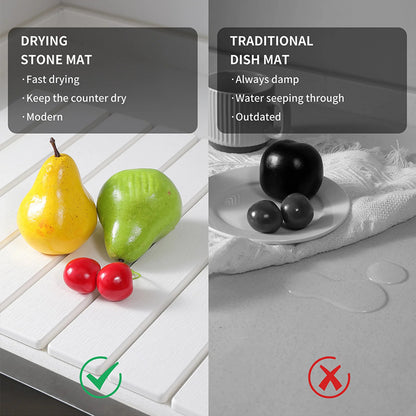 PKALQ Stone Dish Drying Mat for Kitchen Counter