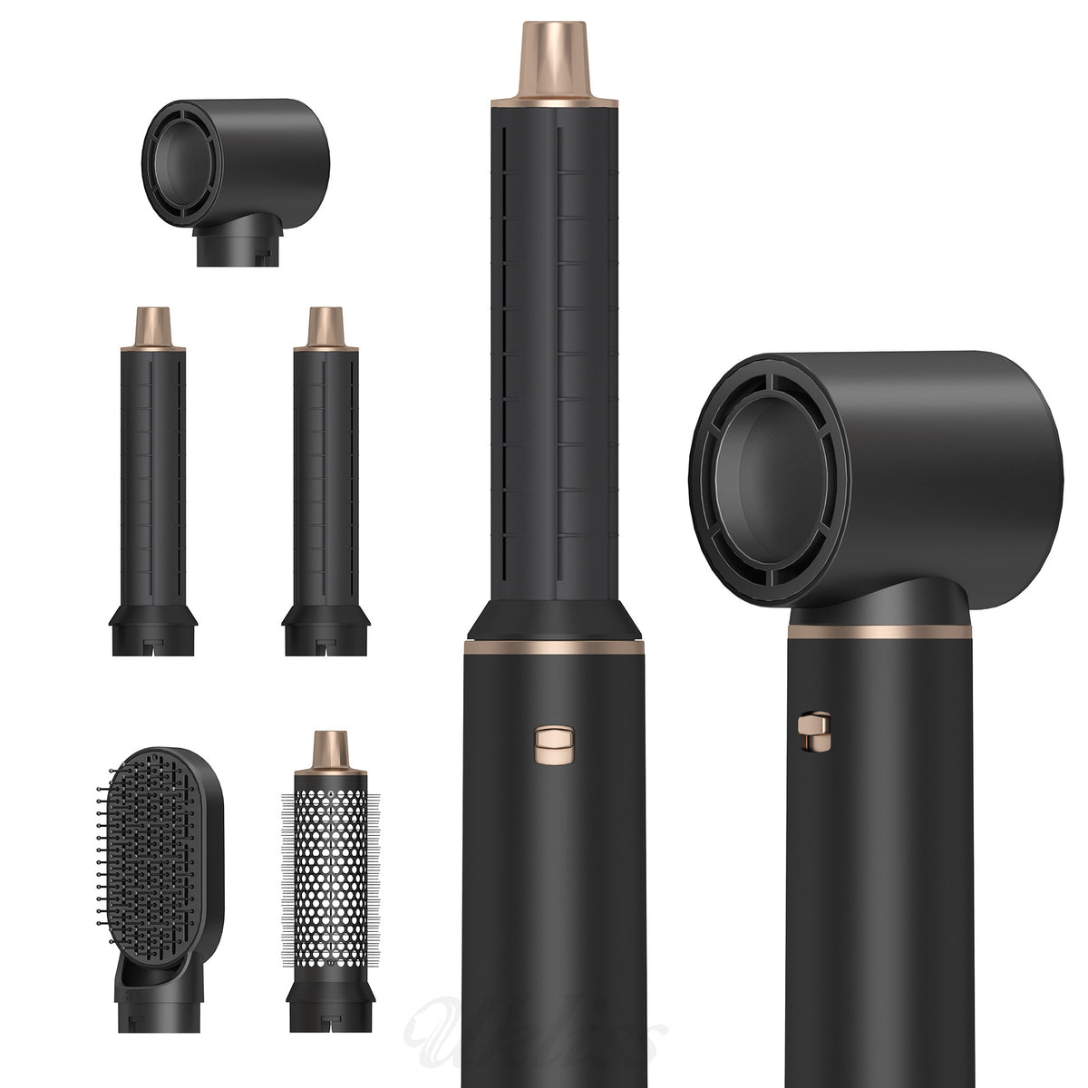 5 in 1 Blow Dryer Brush, Upgrade Hair Dryer Brush Air Curler Air Curling Wrap Styler, Detachable Hot Air Brush Negative Ion Curling Brush Iron, Hair Styling Tools for Drying Curling Straightening