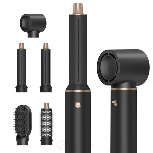 5 in 1 Blow Dryer Brush, Upgrade Hair Dryer Brush Air Curler Air Curling Wrap Styler, Detachable Hot Air Brush Negative Ion Curling Brush Iron, Hair Styling Tools for Drying Curling Straightening